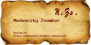 Medveczky Zsombor névjegykártya